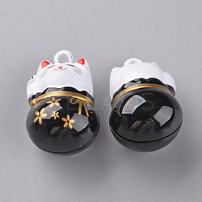 Baking Paint Brass Bell Pendants LS-KKB-S002-010B-1