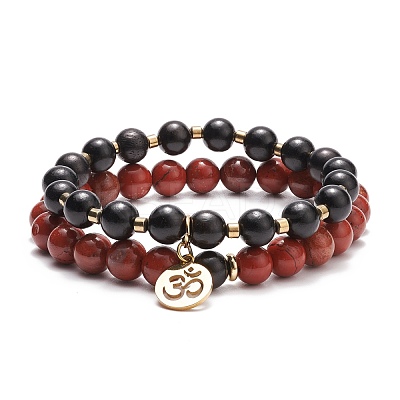 Beaded Stretch Bracelet Sets BJEW-JB08345-1