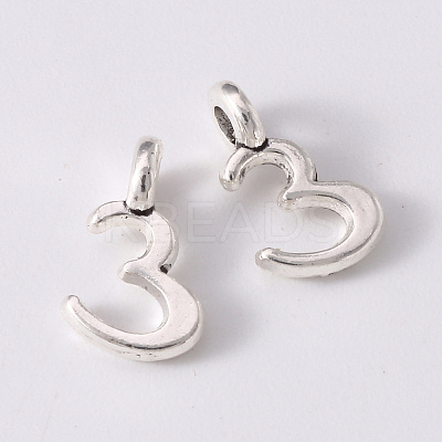 Tibetan Style Alloy Charms TIBEP-R361-01E-AS-RS-1