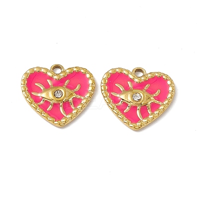 PVD Vacuum Plating 201 Stainless Steel Rhinestone Pendants STAS-J401-VC563-1