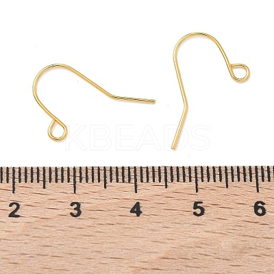 SHEGRACE Brass French Hooks with Loop XGR0002G-02G-1