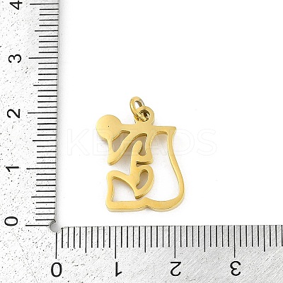 304 Stainless Steel Pendants LS-STAS-R137-01G-E-1