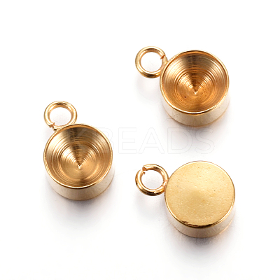 201 Stainless Steel Charm Rhinestone Settings STAS-P223-19G-5mm-1