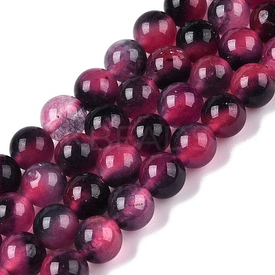 Dyed Natural White Jade Beads Strands G-T138-8mm-210-15-1