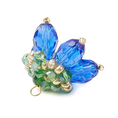 Transparent Glass Pendants PALLOY-MZ00720-07-1