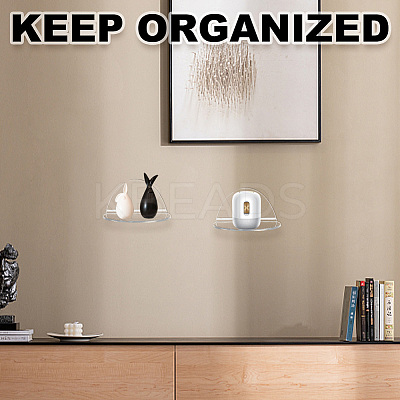 Acrylic Wall Mounted Adhesive Router Storage Rack DIY-WH0430-186B-1