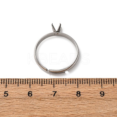 304 Stainless Steel Cuff Ring Components STAS-D372-01P-03-1