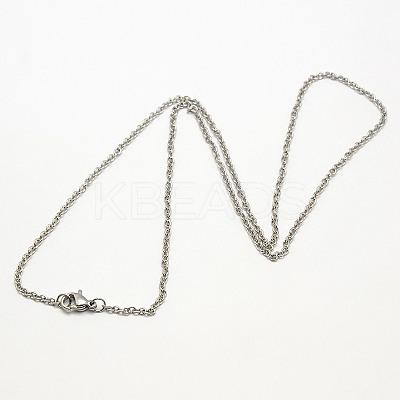 Tarnish Resistant Trendy Unisex 304 Stainless Steel Cable Chain Necklaces X-NJEW-M057-A-01-1