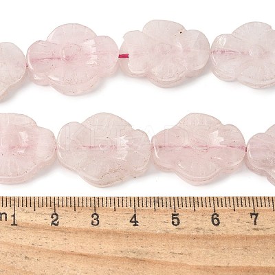 Natural Rose Quartz Carved Beads Strands G-B136-D01-1