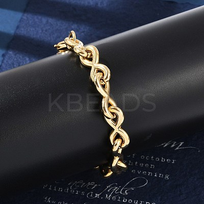 304 Stainless Steel Infinity Link Chain Bracelets for Women Men BJEW-F488-53B-G-1