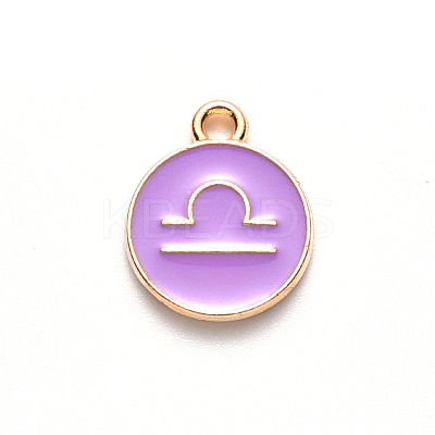 Alloy Enamel Pendants ENAM-S124-01B-01K-1