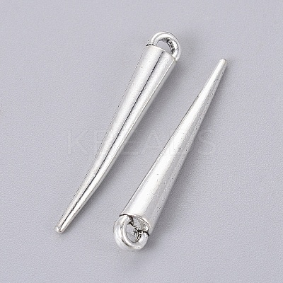 Tibetan Style Alloy Spike Pendants TIBEP-A16461-AS-NR-1
