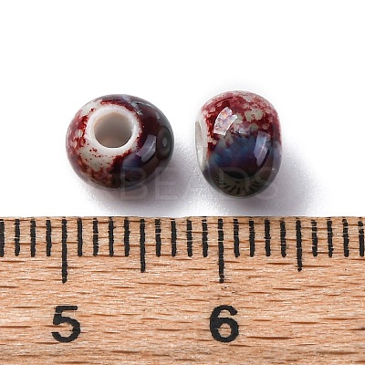 Bright Glazed Porcelain Beads PORC-D300-A11-1