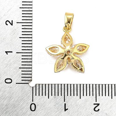 Brass Micro Pave Cubic Zirconia Pendants KK-R227-01G-1