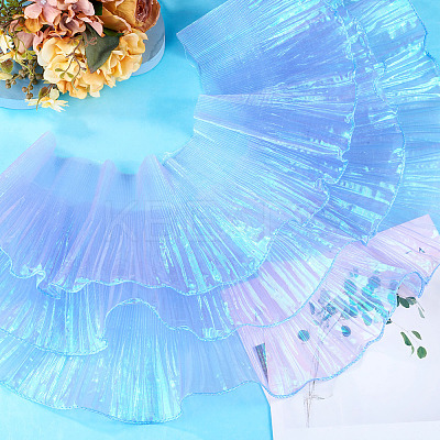 5 Yards Polyester Ruffled Ribbon OCOR-TA0004-06D-1