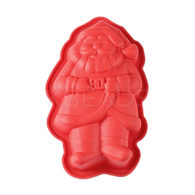 Santa Claus Cake DIY Food Grade Silicone Statue Mold DIY-K075-06-1