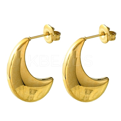 Ion Plating(IP) 304 Stainless Steel Stud Earrings EJEW-Z038-06G-1