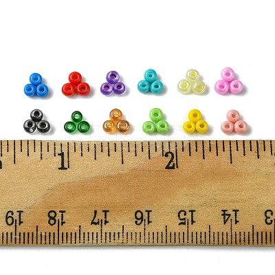 54G 12 Colors Baking Paint & Transparent Glass Seed Beads SEED-FS0001-19-1