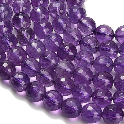 Natural Amethyst Beads Strands G-H329-D01-8mm-B-1