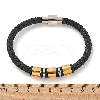 Braided Microfiber Leather Cord Bracelets BJEW-Q010-02A-1