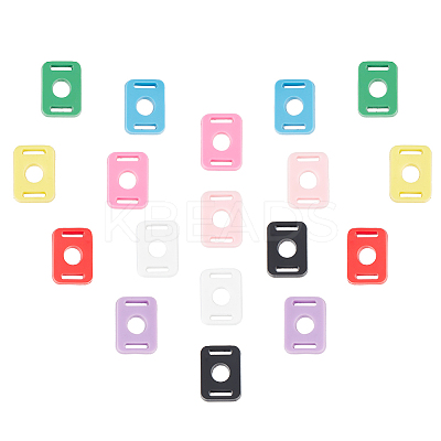 36Pcs 9 Colors PVC Shoelace Buckle Clips FIND-AN0001-10-1