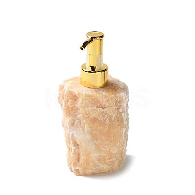 Raw Natural Yellow Jade Pump Press Bottles G-B131-02E-1