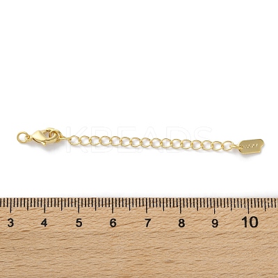 Brass Lobster Clasps & Ends with Chain KK-F880-35G-1