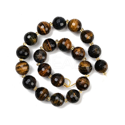 Natural Tiger Eye Beads Strands G-C249-A20-16mm-1