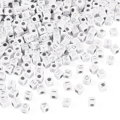 500Pcs 5 Styles Opaque Acrylic Beads OACR-TA0003-45-1