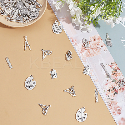 Tibetan Style Alloy Pendants for Teachers' Day TIBEP-SC0001-50AS-1