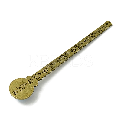 Round Tibetan Style Retro Alloy Bookmark Rulers AJEW-JK00264-1