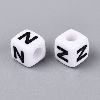 Opaque Acrylic Beads SACR-N020-04A-N-1