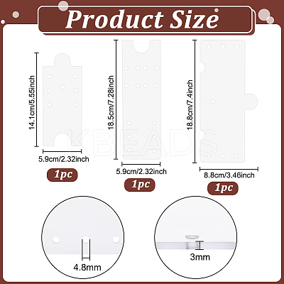 3Pcs 3 Styles Acrylic Templates TOOL-BC0003-53-1