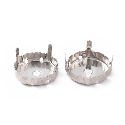 Non-Tarnish Stainless Steel Rhinestone Claw Settings STAS-L229-04B-1