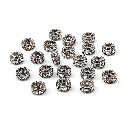 Brass Rhinestone Spacer Beads LS-X-RB-A014-Z8mm-01B-NF-1