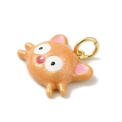 Rack Plating Brass Enamel Pendants KK-S366-03G-1