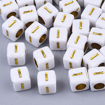 Plating Acrylic Beads SACR-S297-09I-1