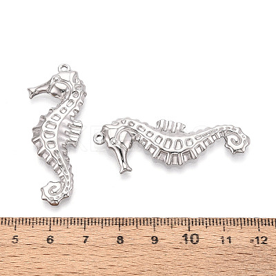 304 Stainless Steel Sea Horse Pendants STAS-T069-18P-1