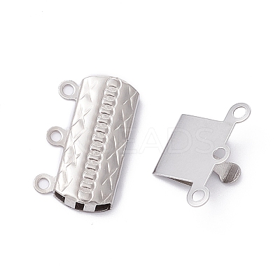 Tarnish Resistant 304 Stainless Steel Box Clasps LS-STAS-P249-03P-A-1