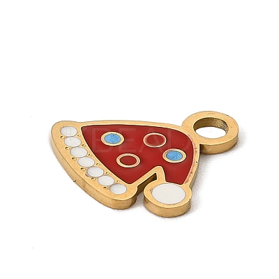 Christmas 304 Stainless Steel Enamel Charms STAS-I356-02G-05-1