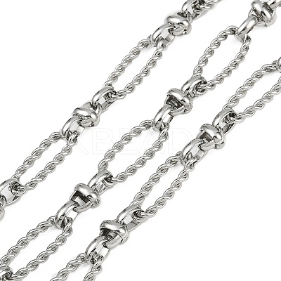 304 Stainless Steel Twist Oval Link Chains CHS-C017-08P-1