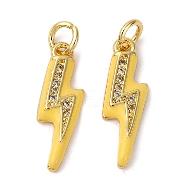 Brass Micro Pave Clear Cubic Zirconia Pendants LS-ZIRC-A019-12G-A-1