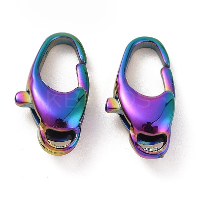 Ion Plating(IP) 304 Stainless Steel Lobster Claw Clasps STAS-F109-01M-1