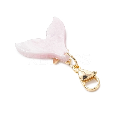 Mermaid Tail Resin Pendant Decorations HJEW-JM03120-1