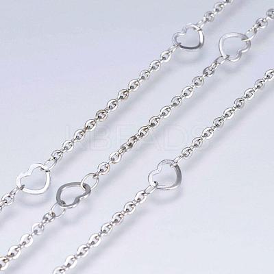Tarnish Resistant 304 Stainless Steel Cable Chains CHS-E017-01P-1