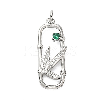 Brass Micro Pave Cubic Zirconia Pendants KK-A273-28P-1