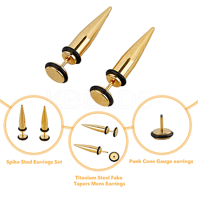 20Pcs 10 Colors Stainless Steel Ear Taper Stretcher EJEW-FI0001-69-1