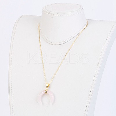 Natural & Synthetic Mixed Stone Pendant Necklaces NJEW-JN02140-1