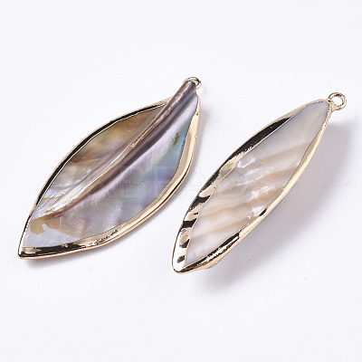 Natural Freshwater Shell Big Pendants X-SHEL-R048-09-1