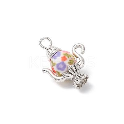 Opaque Printed Acrylic Pendants PALLOY-JF04496-1